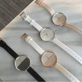 Calvin Klein Rise White Dial White Leather Strap Watch for Women - K7A236LH