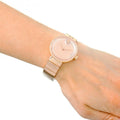 Movado Edge Rose Gold Dial Rose Gold Steel Strap Watch for Women - 3680013