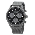 Movado Heritage Calendoplan Chronograph Black Dial Grey Mesh Strap Watch for Men - 3650100