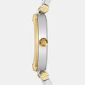 Tory Burch Classic T White Dial Two Tone Steel Strap Watch for Women - TBW9014