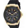 Guess Legacy Black Dial Black Rubber Strap Watch for Men - W1049G5