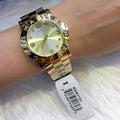Marc Jacobs Amy White Dial Gold Steel Strap Watch for Women - MBM3182