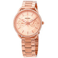 Fossil Tailor Rose Gold Dial Rose Gold Steel Strap Watch for Women - ES4264