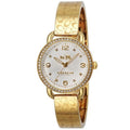 Coach Delancey Diamonds Silver Dial Gold Steel Strap Watch for Women - 14502354