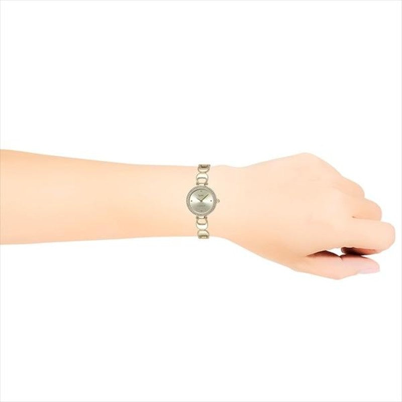 Coach Park Diamonds Silver Dial Gold Steel Strap Watch for Women - 14503171