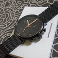 Calvin Klein High Noon Black Dial Black Mesh Bracelet Watch for Women - K8M27421