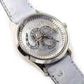 Gucci G Timeless Automatic Mother of Pearl Dial Blue Leather Strap Watch For Women - YA1264113
