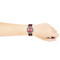 Gucci Grip Quartz Chronograph Red Dial Two Tone NATO Strap Watch for Men - YA157304