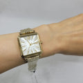Marc Jacobs Vic Silver Dial Gold Steel Strap Watch for Women - MJ3462