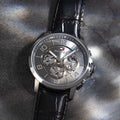 Tommy Hilfiger Keagan Quartz Grey Dial Black Leather Strap Watch for Men - 1791289