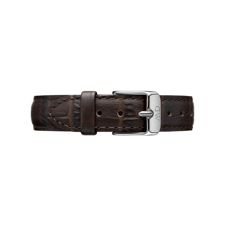 Daniel Wellington Classic Petite York Black Dial Brown Leather Strap Watch For Women - DW00100182