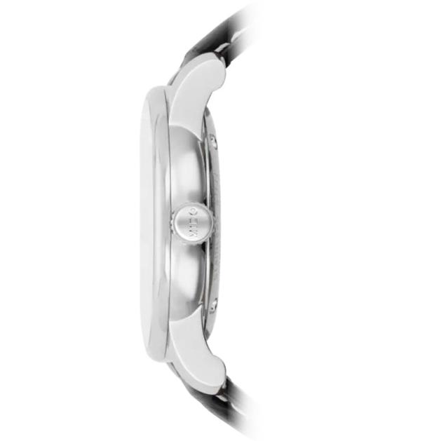 Mido Baroncelli III Automatic Silver Dial Black Leather Strap Watch For Women - M7600.4.21.4