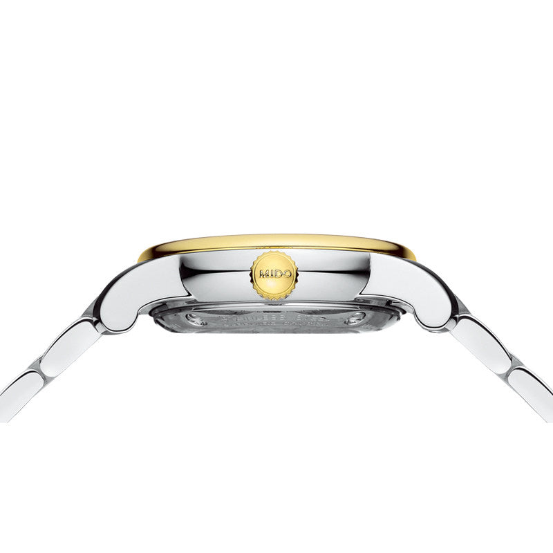 Mido Baroncelli III Automatic White Dial Two Tone Steel Strap Watch For Women - M7600.9.26.1