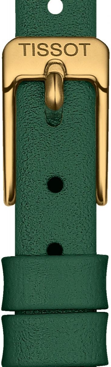 Tissot Lovely Round Green Mother of Pearl Dial Green Leather Strap Watch for Women - T140.009.36.091.00