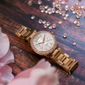 Michael Kors Camille Multifunction White Dial Rose Gold Steel Strap Watch For Women - MK6845