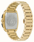 Versace Dominus Chronograph Black Dial Gold Steel Strap Watch For Men - VE6H00523