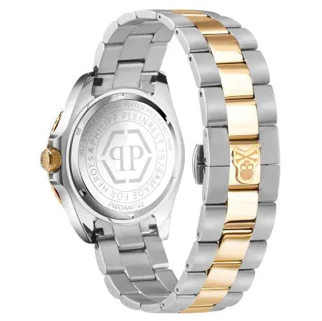 Philipp Plein The $kull Diver Blue Dial Two Tone Steel Strap Watch For Men- PWOAA0722