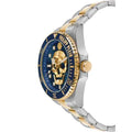 Philipp Plein The $kull Diver Blue Dial Silver With Gold Stainless Steel Strap Watch For Men- PWOAA0722