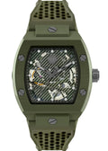Philipp Plein The Skeleton Green Dial Green Silicone Strap Watch for Men- PWVBA0223