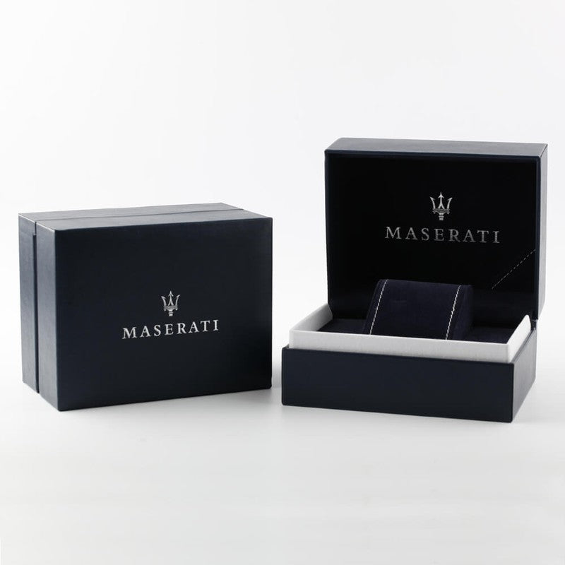 Maserati Traguardo Chronograph Black Dial Silver Steel Strap Watch For Men - R8873612059