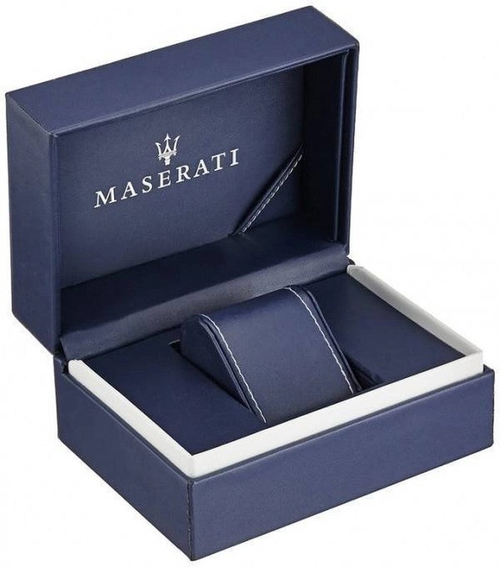 Maserati Stile Chronograph Black Dial Silver Steel Strap Watch For Men - R8873642010