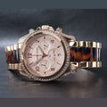 Michael Kors Blair Rose Gold Dial Two Tone Steel Strap Watch For Women - MK5859
