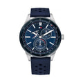 Tommy Hilfiger Austin Quartz Blue Dial Blue Rubber Strap Watch for Men - 1791635