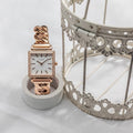 Guess Vanity Diamonds Silver Dial Gold Steel Strap Watch for Women - W1030L4