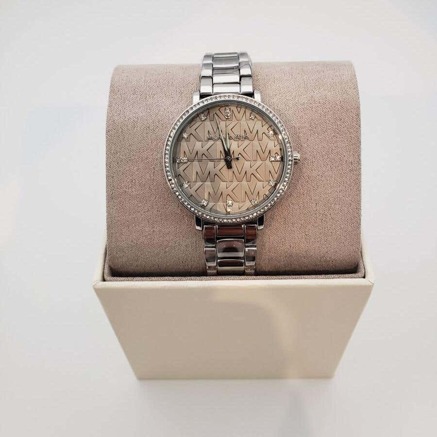 Michael Kors Pyper Analog Gray Dial Silver Steel Strap Watch For Women -  MK4672