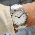 Tissot PRX 40 White Dial White Rubber Strap Watch For Men - T137.410.17.011.00