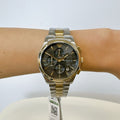 Emporio Armani Paolo Chronograph Grey Dial Two Tone Steel Strap Watch For Men - AR11527