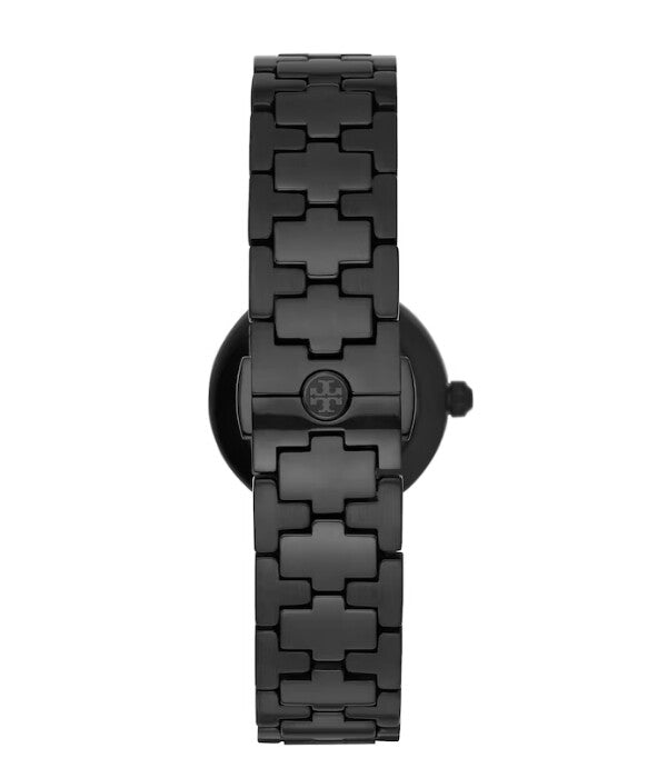Tory Burch Reva Black Dial Black Steel Strap Watch for Women - TBW4038