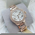 Michael Kors Camille Chronograph White Dial Rose Gold Steel Strap Watch For Women - MK6995