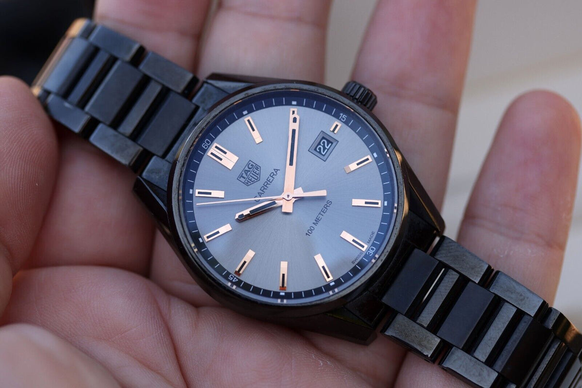 Tag Heuer Carrera Special Edition 39mm Black Dial Black Steel Strap Watch for Women - WAR1113.BA0602