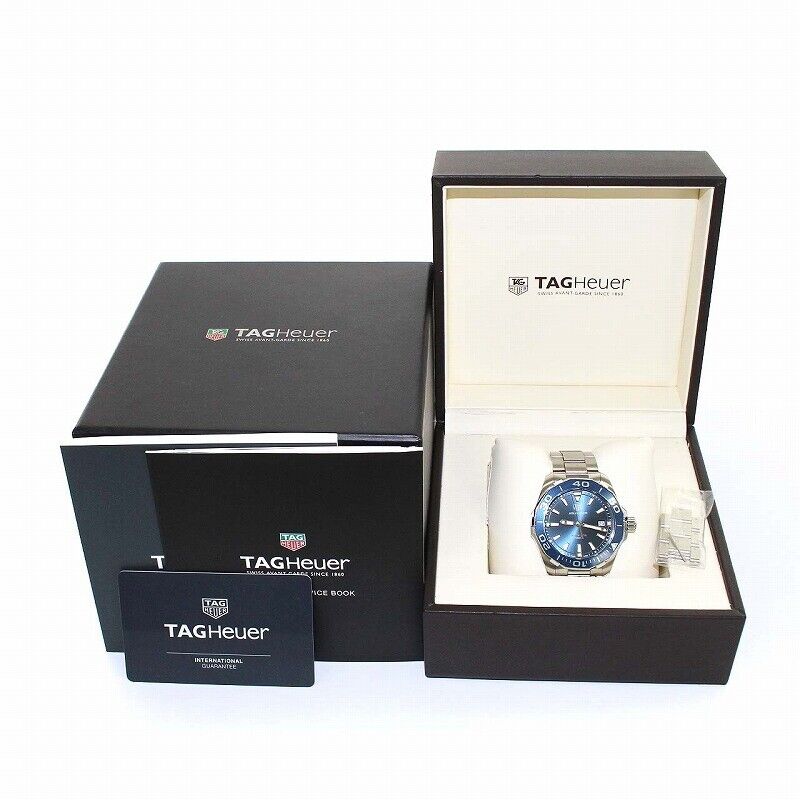 Tag Heuer Aquaracer Blue Dial Quartz Silver Steel Strap Watch for Men - WAY111C.BA0928