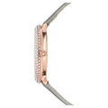 Swarovski Crystal Frost Silver Dial White Leather Strap Watch for Women - 5484070