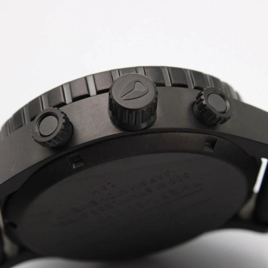 Nixon 51-30 Chrono Black Dial Black Steel Strap Watch for Men - A083-1042