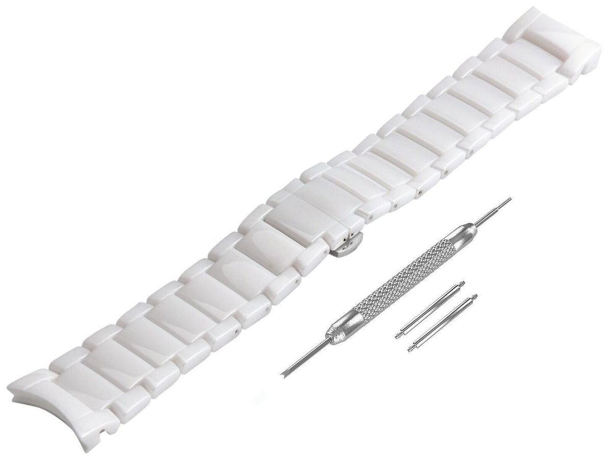 Emporio Armani Ceramica Chronograph White Dial White Strap Watch For Men - AR1453