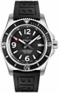 Breitling Superocean II 44mm Black Dial Black Rubber Strap Watch for Men - A17367D71B1S2