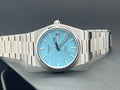 Tissot PRX Powermatic 80 Ice Blue Tiffany Dial Silver Steel Strap Watch for Men - T137.407.11.351.00