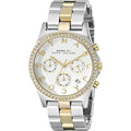 Marc Jacobs Henry Chronograph Silver Dial Two Tone Steel Strap Watch for Women - MBM3197