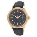 Maserati Circuito Black Dial Black Leather Strap Watch For Men - R8851127001