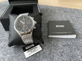Hugo Boss Companion Black Dial Silver Steel Strap Watch for Men - 1513652