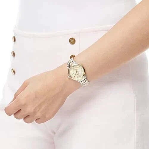 Burberry The Classic Champagne Gold Dial Two Tone Steel Strap Watch for Women - BU10118