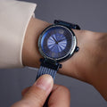 Guess Soho Diamonds Blue Dial Blue Mesh Bracelet Watch For Women - W0638L3