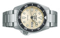 Seiko 5 Sports SKX Automatic Cream Dial Silver Steel Strap Watch For Men - SRPK31K1