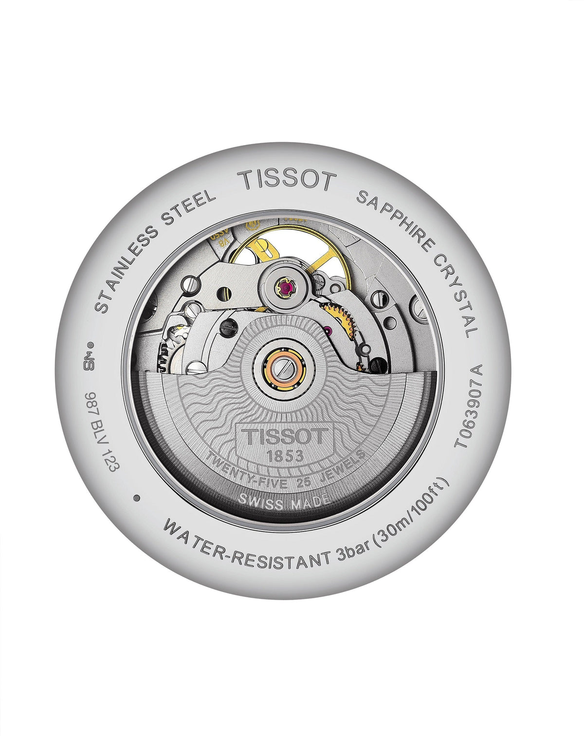 Tissot Tradition Powermatic 80 Open Heart Automatic Watch For Men - T063.907.11.038.00