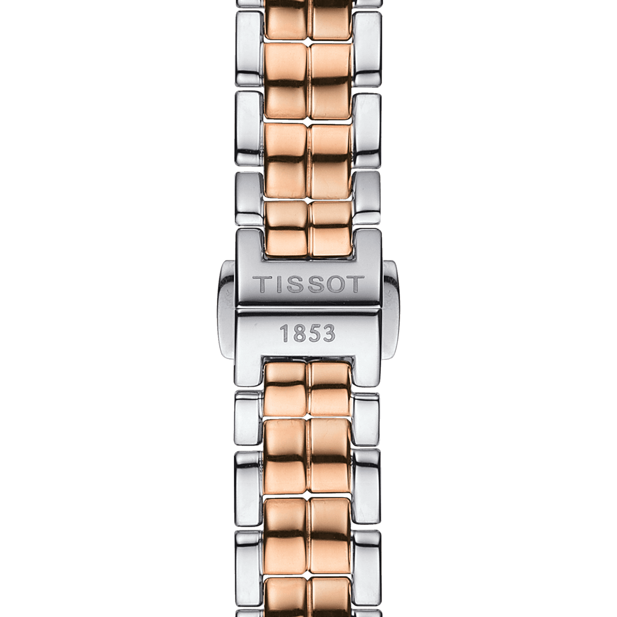 Tissot T Lady Flamingo Mother of Pearl White Dial Two Tone Steel Strap Watch For Women - T094.210.22.111.00