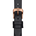 Tissot T Wave Diamond Mother of Pearl Dial Black Leather Strap Watch For Women - T112.210.36.111.00