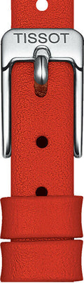 Tissot Lovely Round Mother of Pearl Dial Red Leather Strap Watch for Women - T140.009.16.111.00